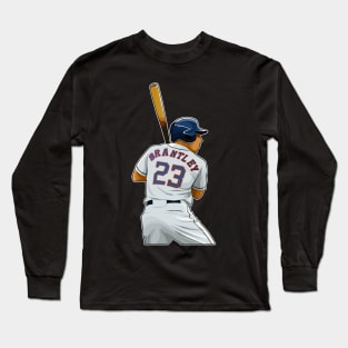 Michael Brantley #23 Bats Ready Long Sleeve T-Shirt